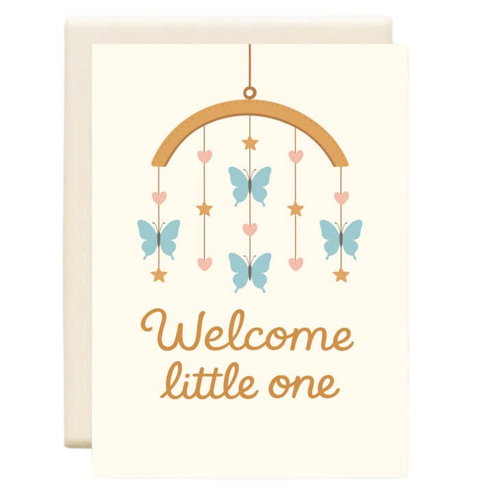 Butterfly Mobile | Baby Greeting Card for wholesale by Inkwell Cards