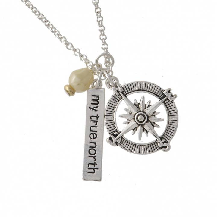0011 PREMIERE - Wholesale Pendant/charm necklace - FR2472 MY TRUE NORTH_Pearl Compass My True North Necklace0