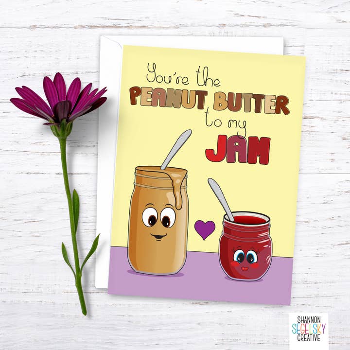 You're the Peanut Butter to my Jam Card for wholesale by Shannon Segelsky Creative
