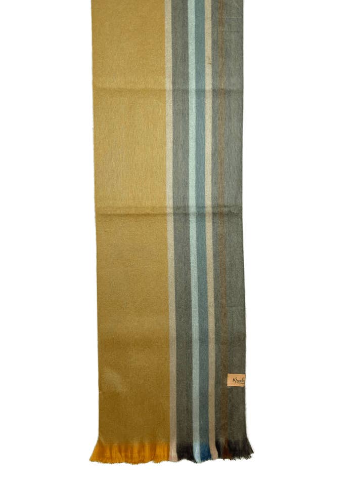 Col Mustard Alpaca Scarf for wholesale by Meraki Movement