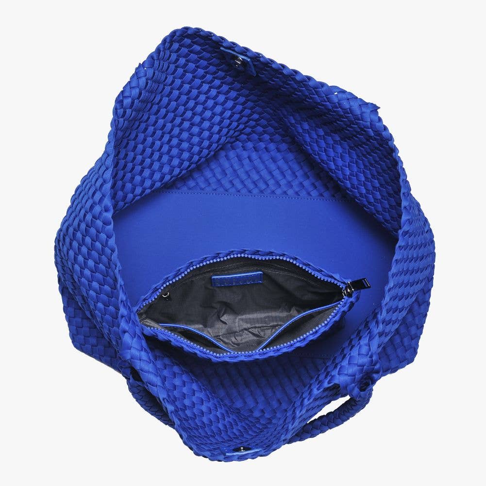 Sol and Selene – Großhandel Tragetasche – Damen – Große gewebte Neopren-Tasche "Sky's The Limit"55