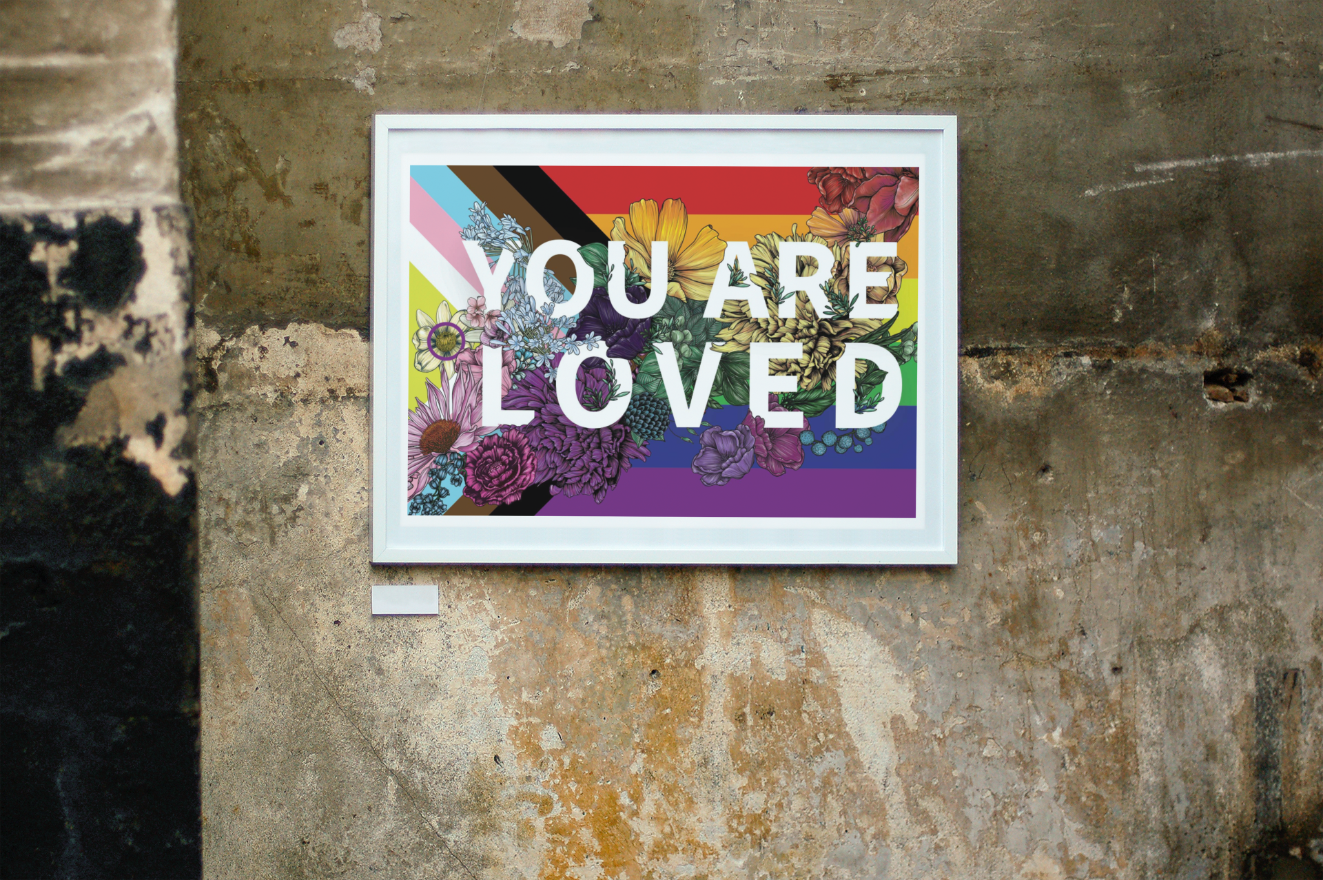 Transpainter - Wholesale Art Print - You Are Loved Poster | Rainbow Pride Art | LGBTQ Poster11