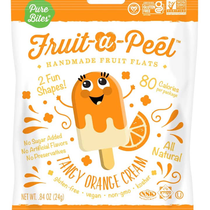Fruit-a-Peel - Wholesale Fruit Snacks - Fruit-a-Peel Tangy Orange Cream Fruit Flats