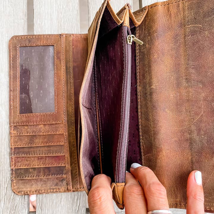 Boho Ranch Shop - Wholesale Wallet - Women's - Western Hair On Cowhide Leather Wallet7