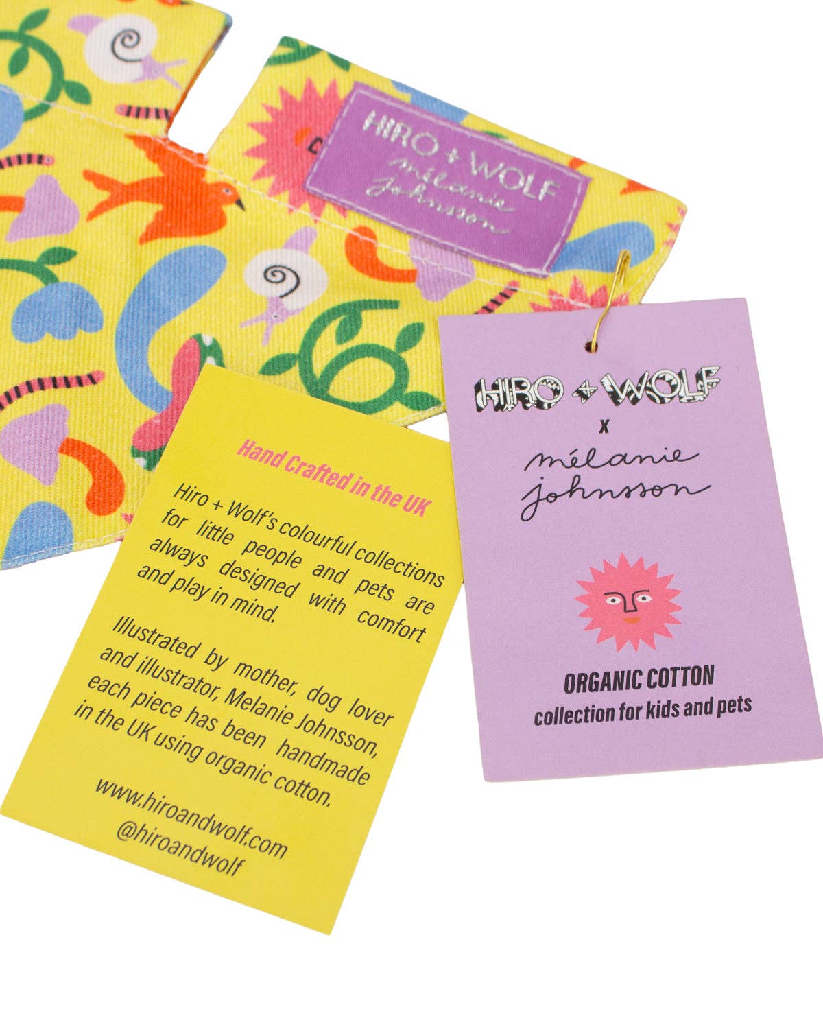 Hiro + Wolf – wholesale Pet bandana – Dog – Psychedelic Garden Dog Bandana4