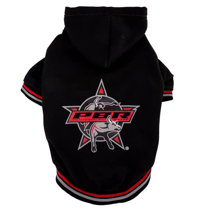 PBR STAR LOGO HOODIE BLK for wholesale by Lexington Pet & Wrangler Pet