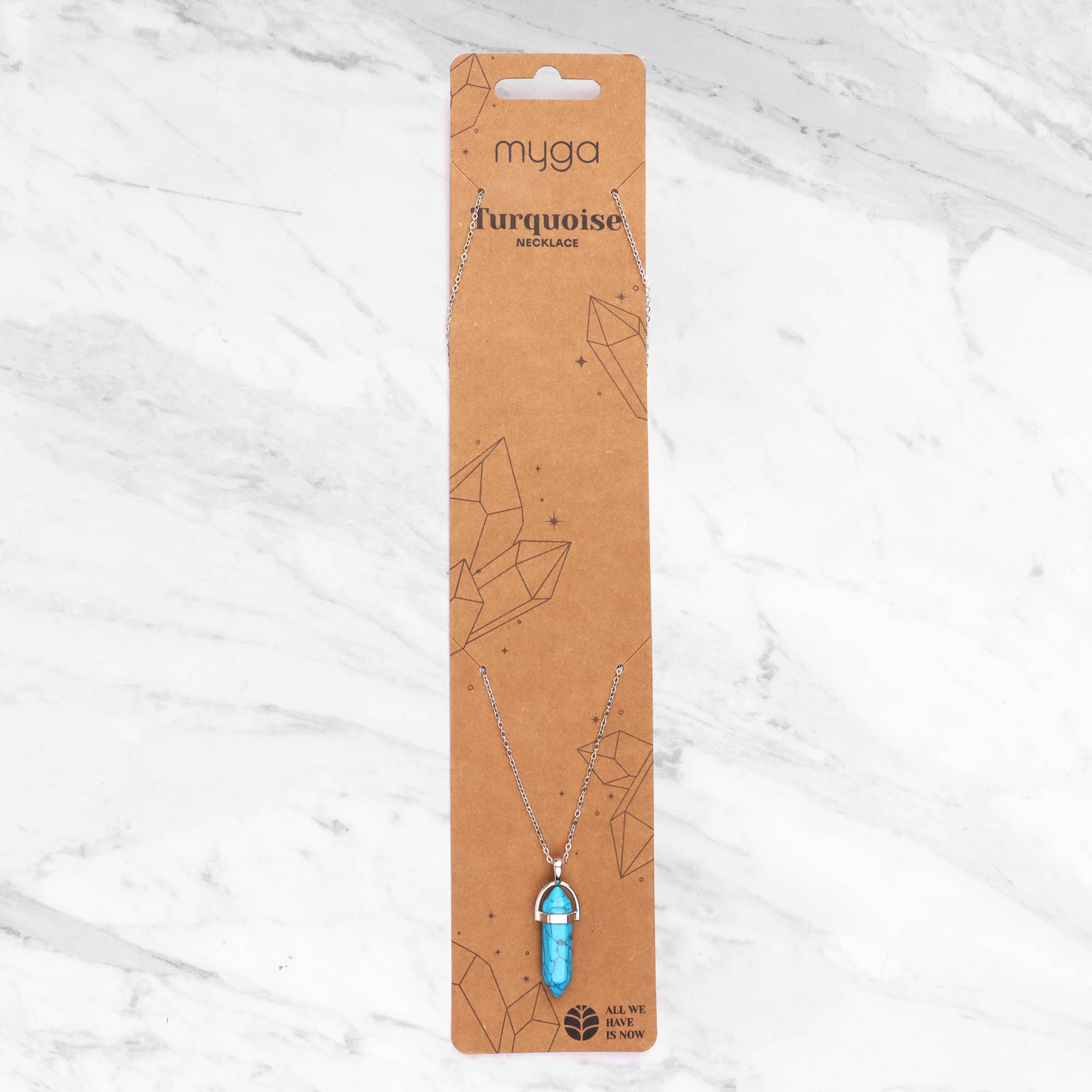 Myga - Wholesale Pendant/charm necklace - Silver Plated Necklace - Turquoise Pendant1