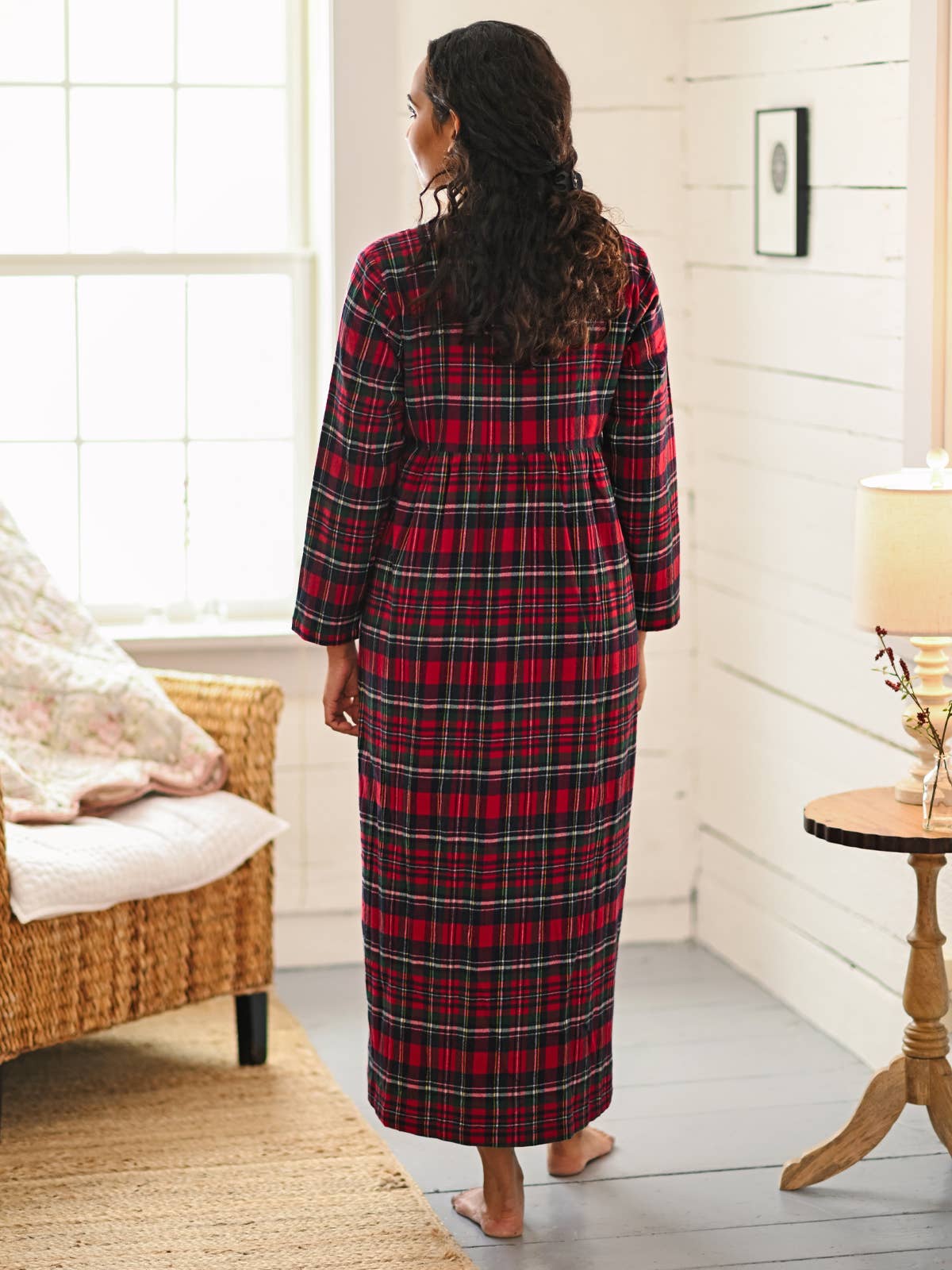 April Cornell Apparel - Wholesale Nightgown - Women's - Yuletide Check Nighty2