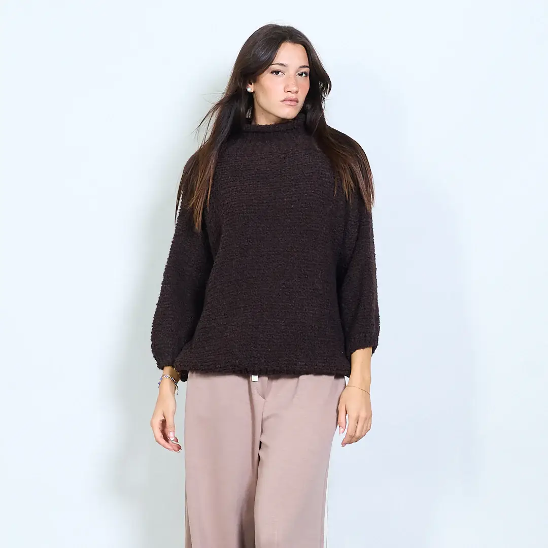 AMELÉ - Vente Pull en maille – femme - Pull douillet avec col doux6