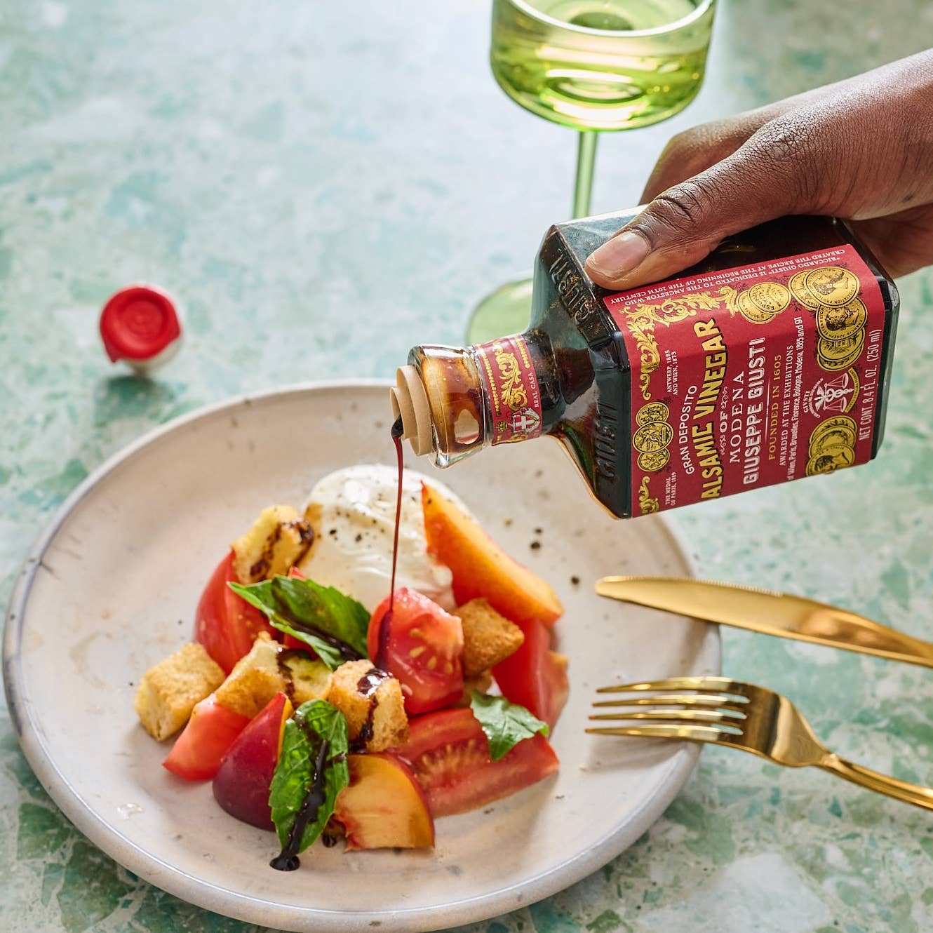 Giusti - Wholesale Vinegar - Italian Balsamic Vinegar & Evoo Set - 3 Gold Medal & EVOO1