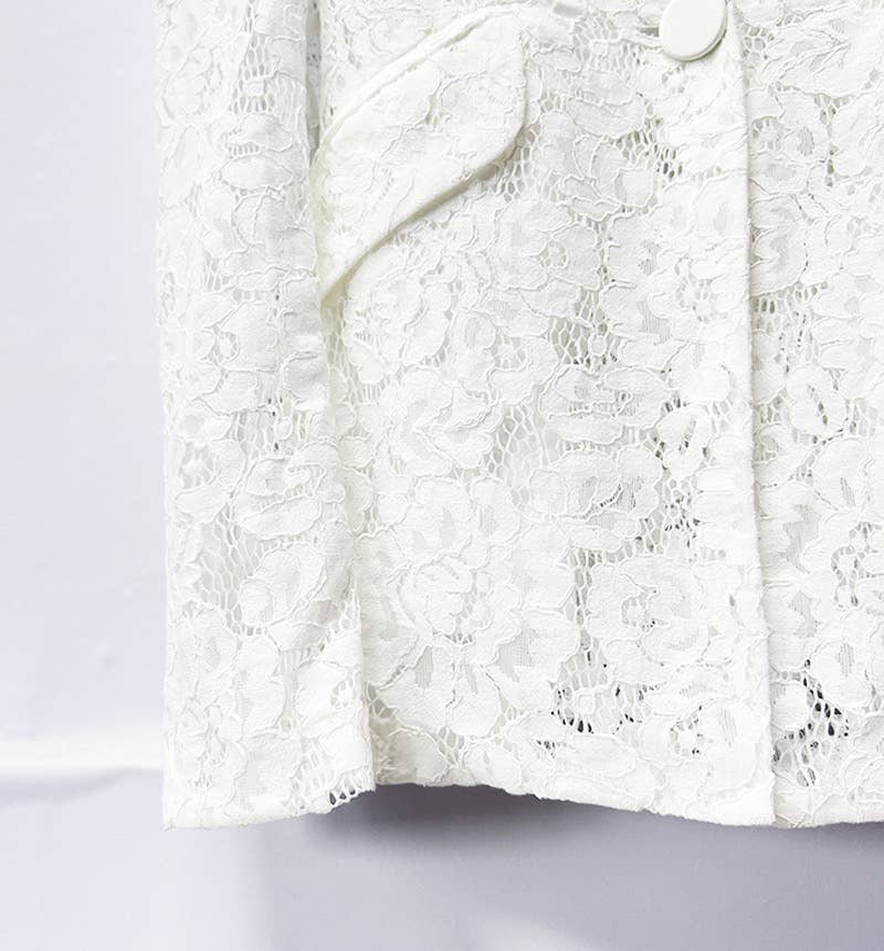 Productseeker – Großhandel Set aus Oberteil und Hose (NICHT Loungewear) – Damen – 30Y Eleganter Spitzenanzug: Schicker Blazer & Slim Fit gerade Hose Set6