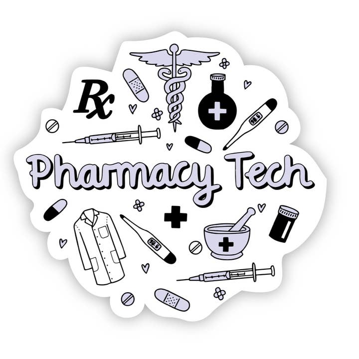 Pharmacy Tech Sticker for wholesale by Big Moods
