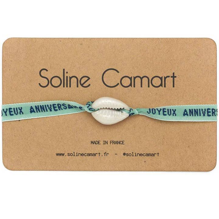 JOYEUX ANNIVERSAIRE med naturligt skal för wholesale av Soline Camart