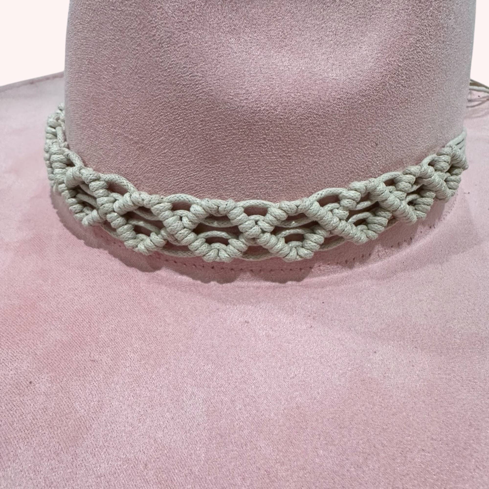 Queens INC - Wholesale Hat Accessory - Women's - Handwoven Macramé Hat Band – Set of 3 (Boho Chic Adjustable)5