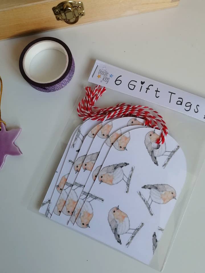 Robin Gift Tags for wholesale by Doodle Keg
