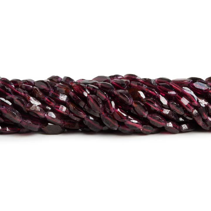 The Bead Traders - Wholesale Beads - 8x4mm Rhodolite Garnet Faceted Marquises 14 inch 45 beads