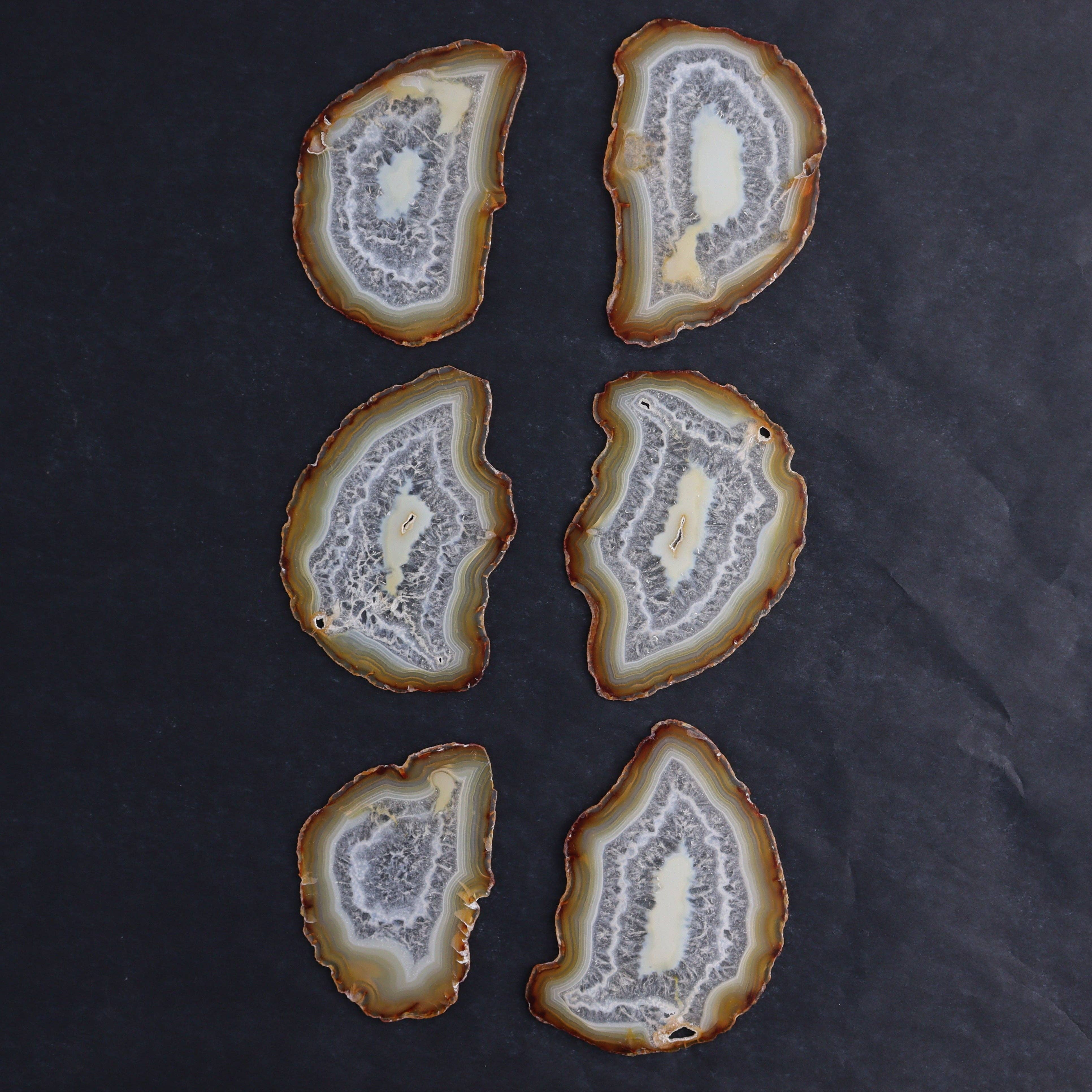 Mi Esperanza Minerals – wholesale Spiritual stone/crystal – Iris Agate Slices Set of 60