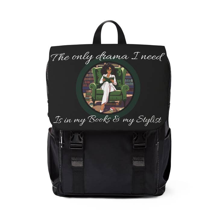 Sac à dos en toile avec rabat avant pour la vente par TheLeadershipWise