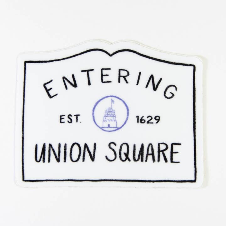 Entering Union Square Sticker for wholesale by Lettering By KT