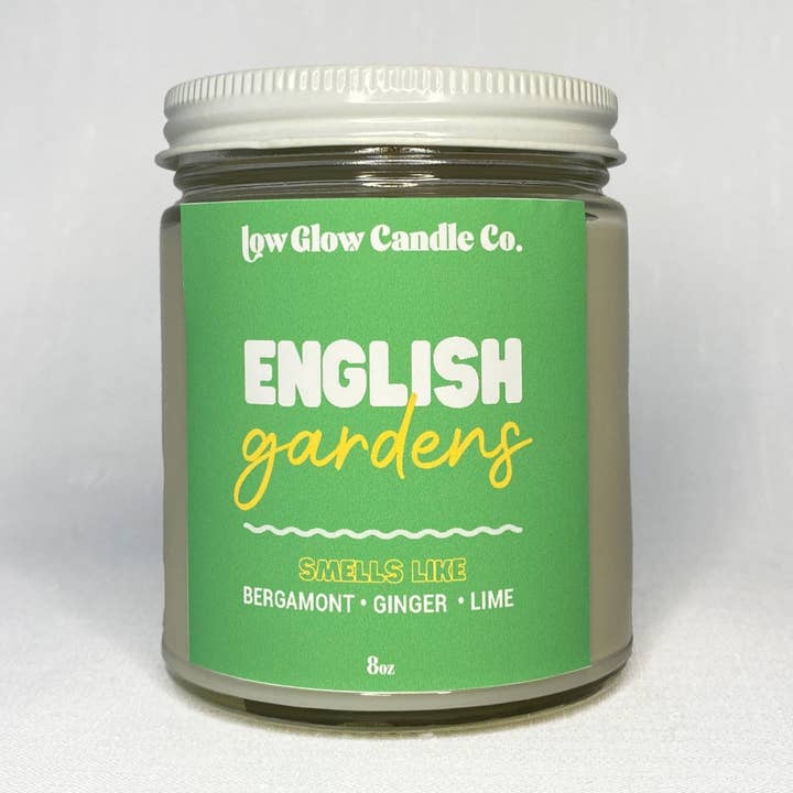 English Gardens Candle for wholesale by Low Glow Candle Co