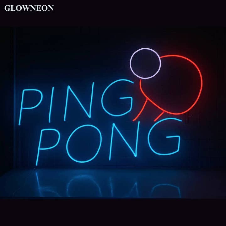 Glow Neon – Sinal de néon por atacado – Luz Led de Parede de Ping Pong, Decoração de Clube de Ténis de Mesa de Ping Pong2