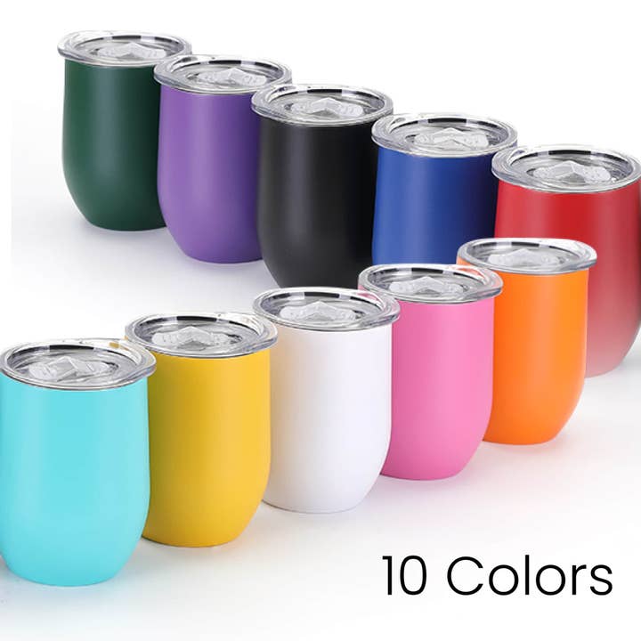 Makerflo 12 oz Powder Coated Wine Tumbler - Laser Engraving and other Purchase Wholesale insulated wine glass. Free Returns & Net 60 Terms on Faire trending on Faire.