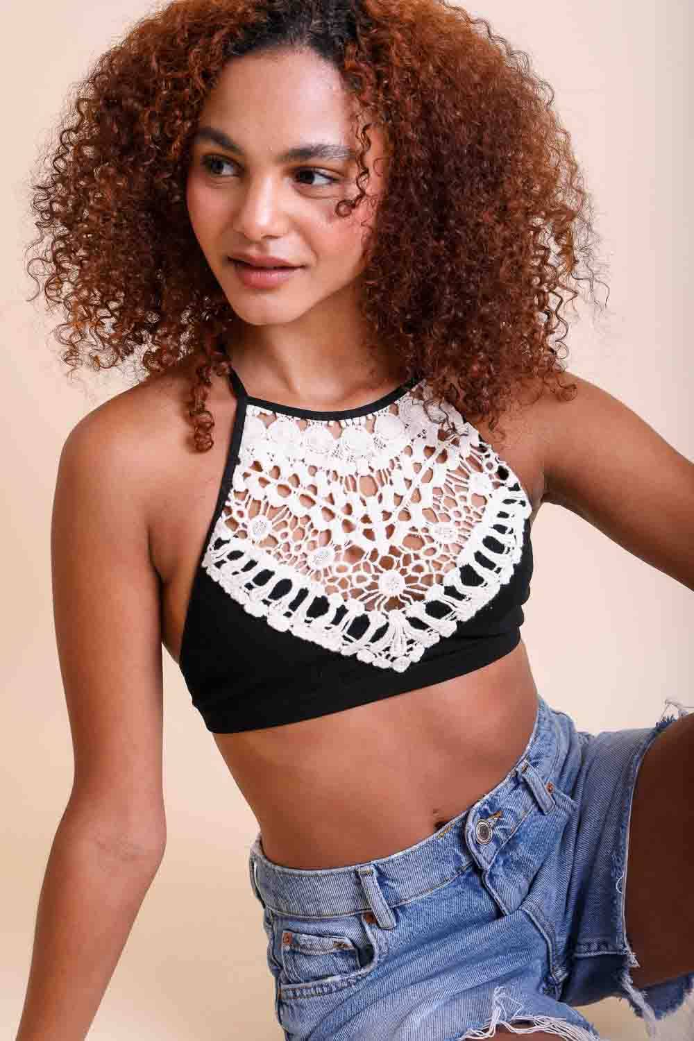 Leto Accessories - Wholesale Bralette - Women's - 🌼 Crochet Brami Top - Open Pack Sizes XS/S, M/L, XL8