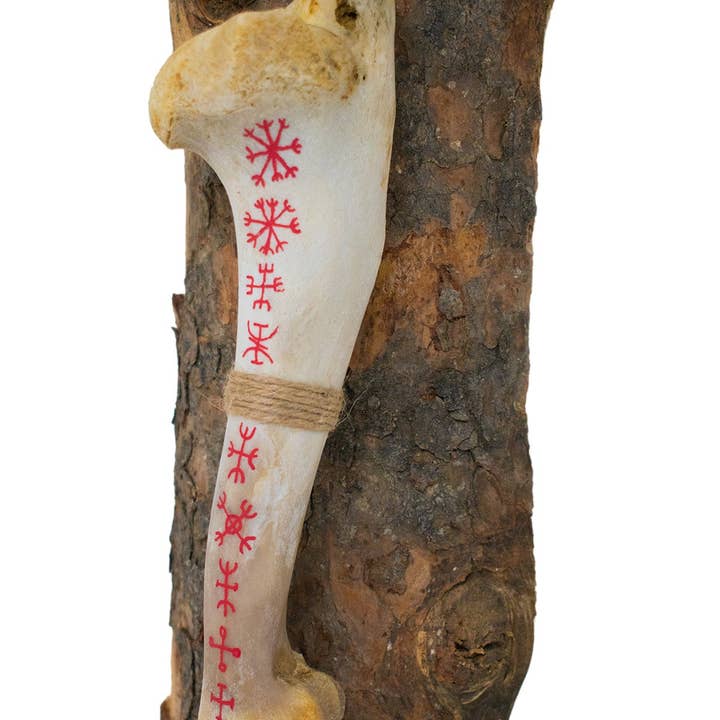 Painted deer leg bone – The Nine Helms for wholesale by Oreamnos Oddities
