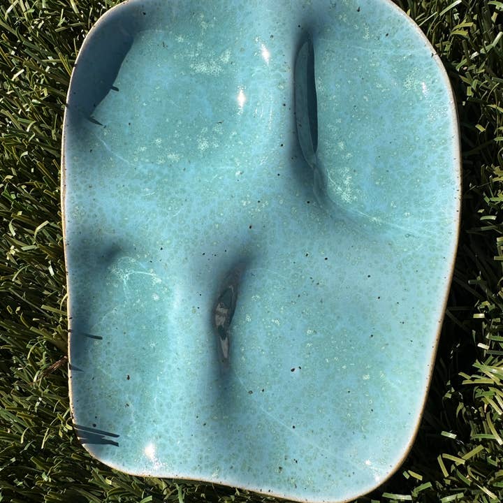 unit65 - Wholesale Nut & Olive Boat Dish - Ceramic Snack Plate (Four Wells)8