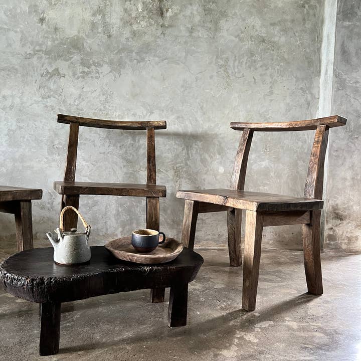 Office Objets – wholesale Chair – Large chair or armchair in antique teak H84 L6070