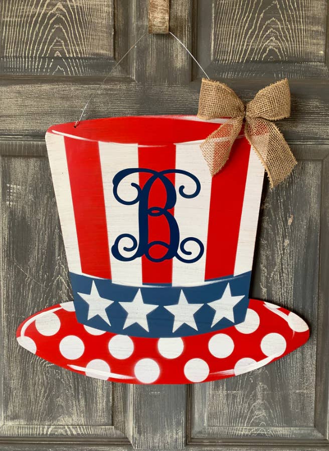 Steel Southern Designs - Wholesale Door Hanger - Outdoor Metal Art Patriotic Hat
