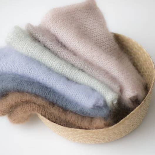 Yarnia's Baby Wrap Swaddle Mohair and Mohair Blend Blanket for wholesale by The Chronicles of Yarnia, Inc.