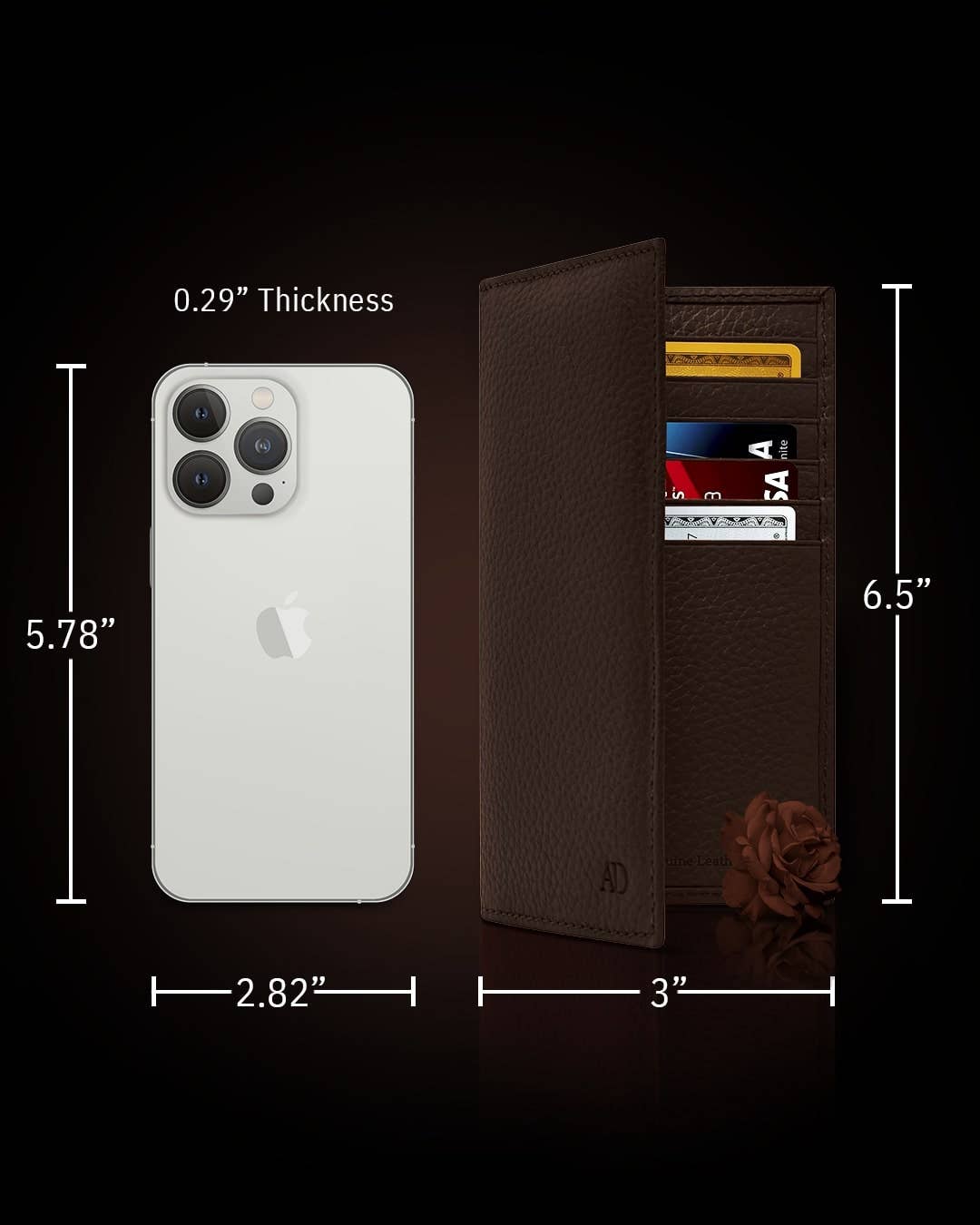 Access Denied Accessories - Wholesale Wallet - Unisex - Genuine Leather Checkbook Cover For Women &Men RFID Blocking63