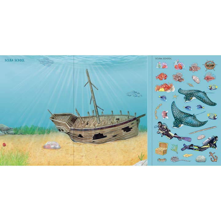 Peter Pauper Press - Wholesale Sticker - Kids & Baby - Under the Sea Sticker Scenes Book3