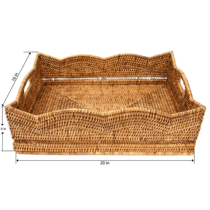 Artifacts Trading Company - Wholesale Mand - Rechthoekige mand uit de Artifacts Rattan™ Scallop Collection10