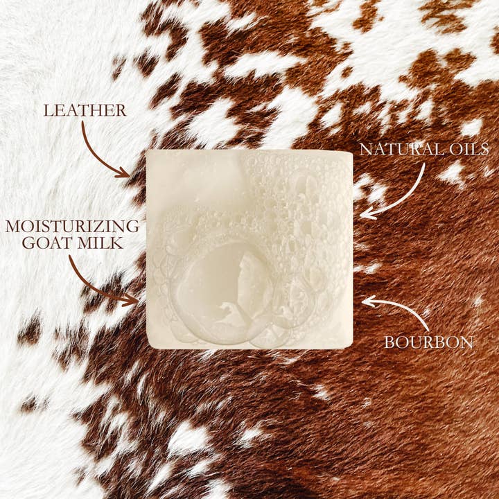 GRIT Soap Supply - Wholesale Bar Soap - Men's - Cowhide & Bourbon Goat Milk Bar Soap1