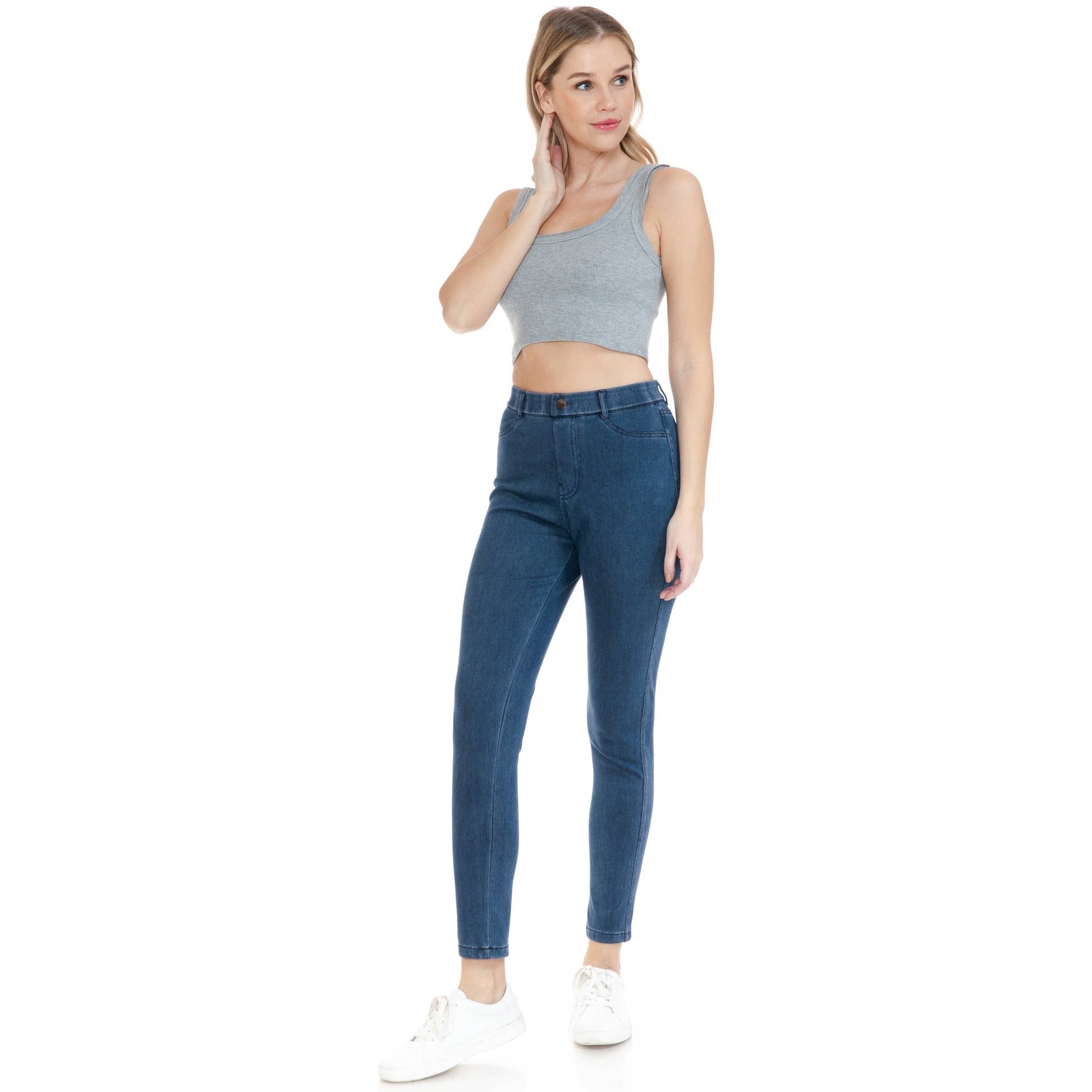 Leggings Depot – Großhandel Jeans – Damen – Jeggings in voller Länge mit Gesäßtaschen7