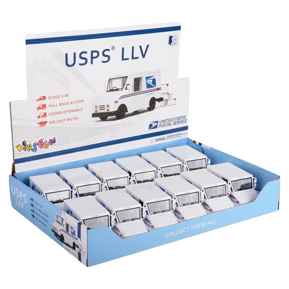 The Toy Network - Wholesale Toy Car/Truck - Kids - 5" Diecast Us Postal Service Mail Delivery Truck 12/Disp5