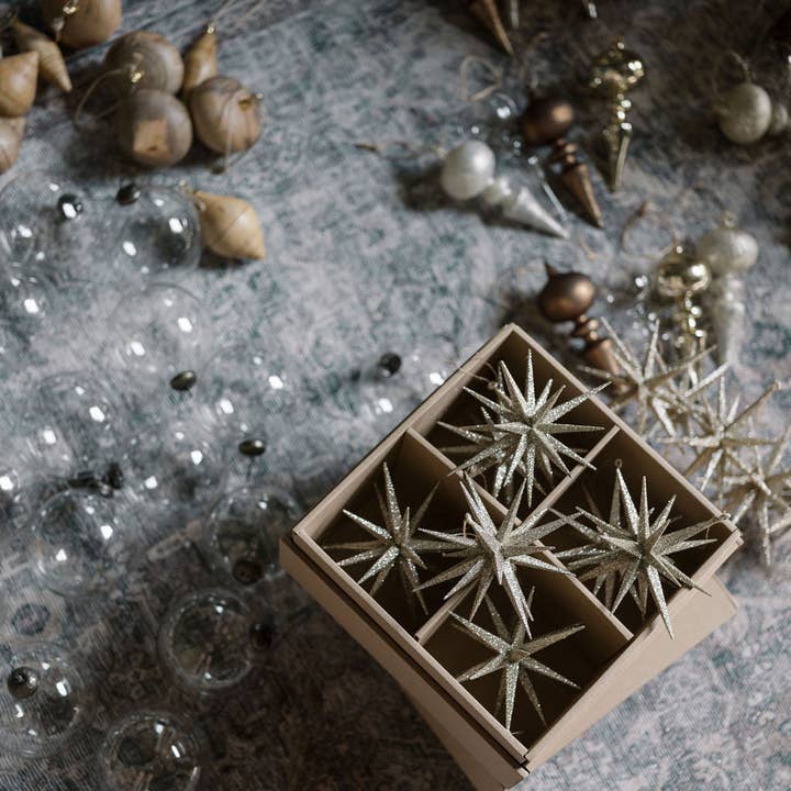 CG Hunter - Wholesale Ornament Set - 2.75" Gold Glitter Starburst Ornament7