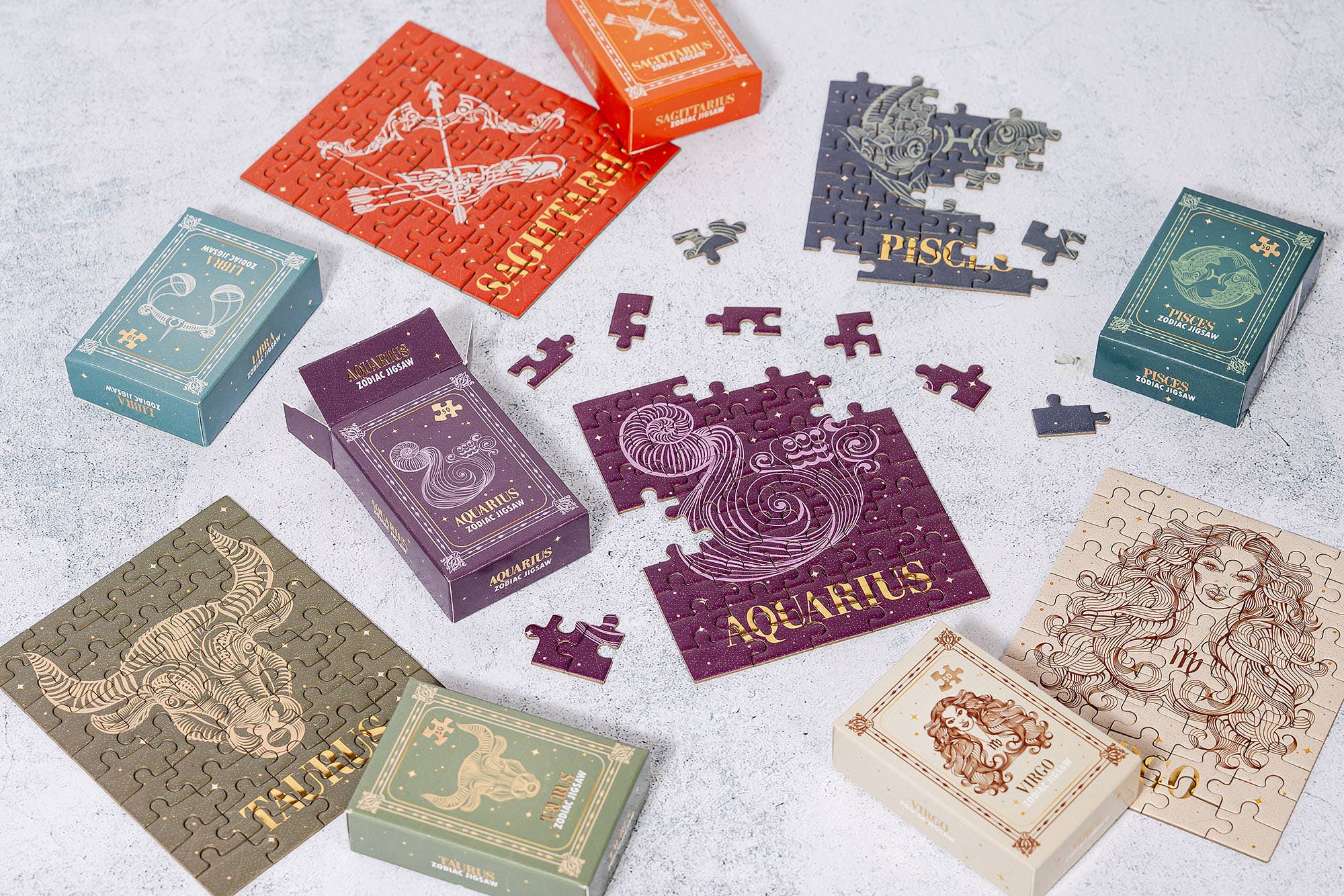 Professor Puzzle USA, Inc. - Wholesale Puzzle - Adult - Zodiac Signs 50pc Jigsaws in Mixed CDU (D.48)1