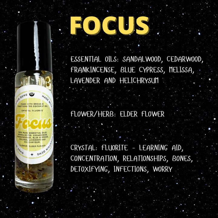 Moon Mountain Gems - Wholesale Essential Oil Roll-On - Essential Oil Roller Bottle Infused with Herbs and Crystals, 100% Therapeutic Essential Oil Roller Bottle