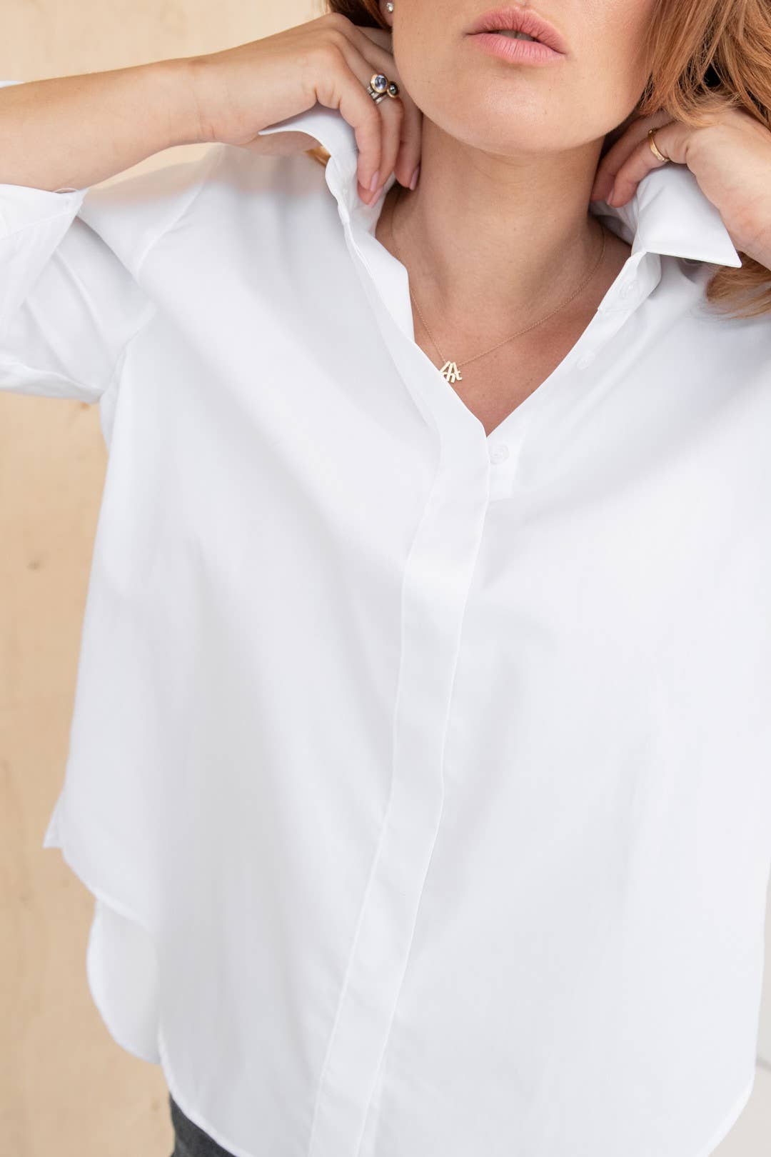 CAPSULE by Agnė Gilytė - Vente Chemise à col boutonné – femme - Chemise « FLORENCE » en coton de haute qualité13