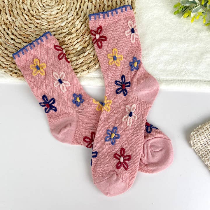 SoapElenGlen - Wholesale Socks - Women's - Women's mid-calf floral socks8