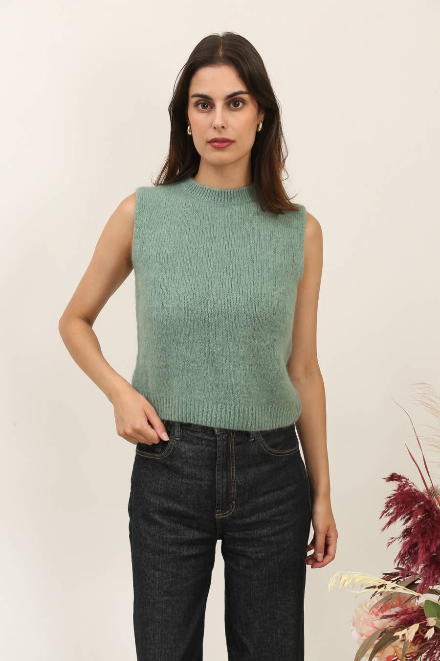 NAÏS PARIS - Wholesale Knit Sweater - Women's - Round neck sleeveless sweater in kid mohair and wool23