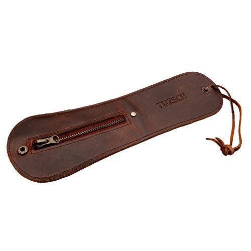 Tuzech Leather - Wholesale Coin Purse - Unisex - Thick Leather Slapjack Vintage Coin Purse/Slap Polish Sap Wallet Handemade Mini Leather Coin Purse Outdoor Men EDC Self-Defense Multi-Tool Bourbon Brown (Small)