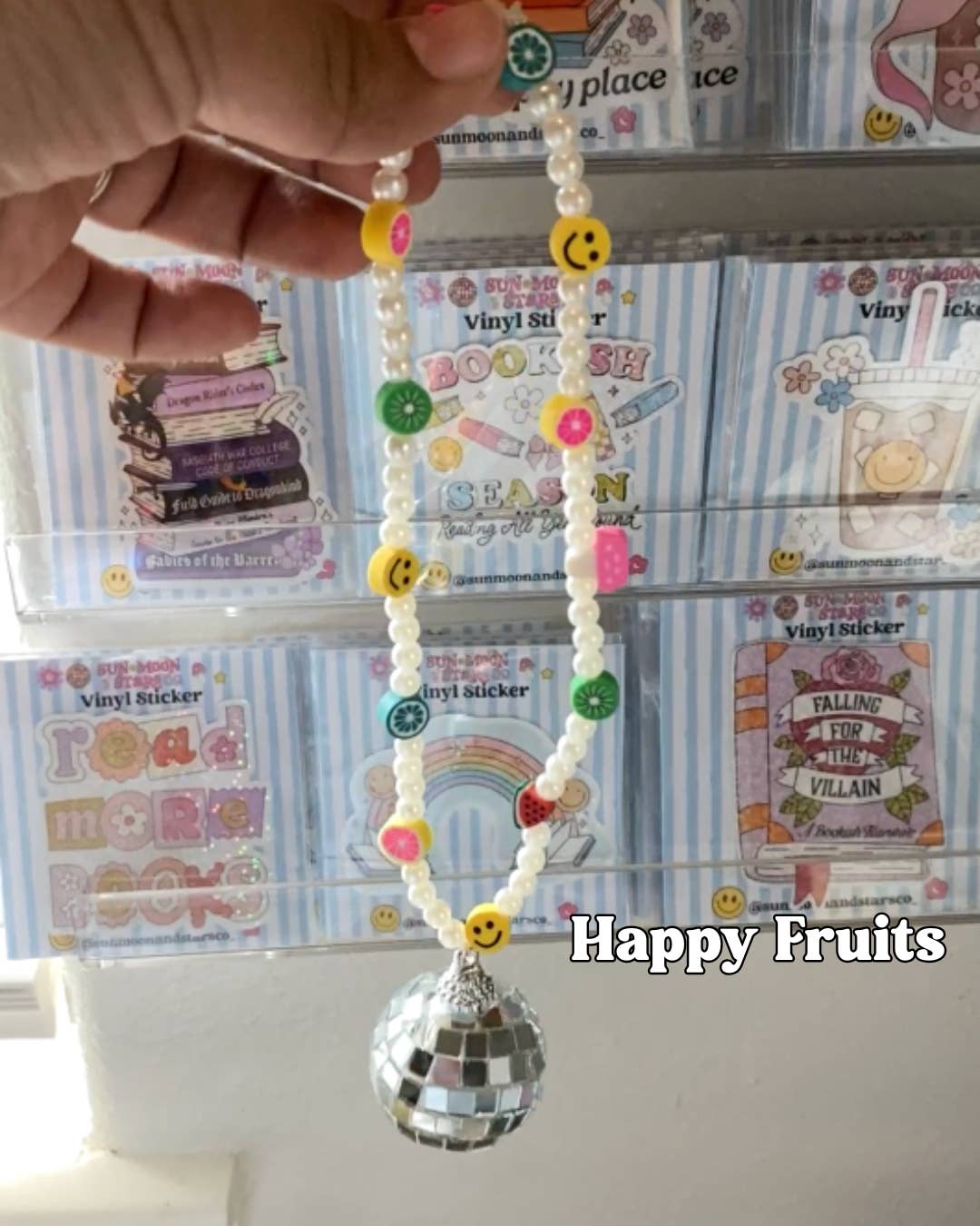 Sun Moon & Stars Co. - Wholesale Car Decorative Charm - Women's - Happy Fruits Disco Ball Car Charm