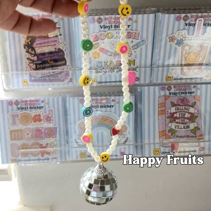 Sun Moon & Stars Co. - Wholesale Car Decorative Charm - Women's - Happy Fruits Disco Ball Car Charm0