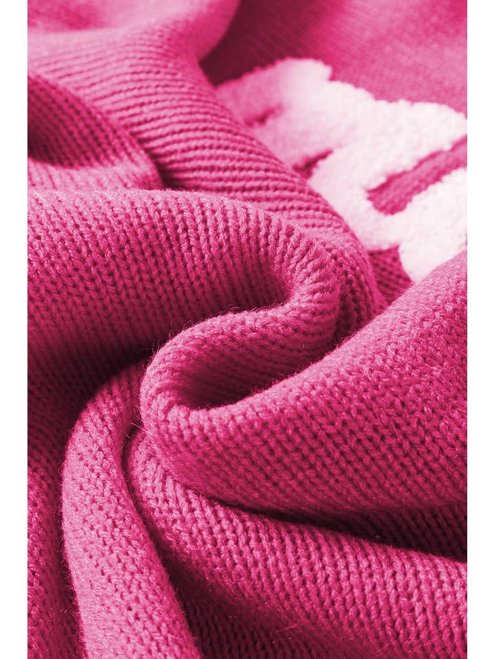 PRETTY BASH - Wholesale Knit Sweater - Women's - Christmas Merry Embroidered Puff Sleeve Turtleneck Sweater12