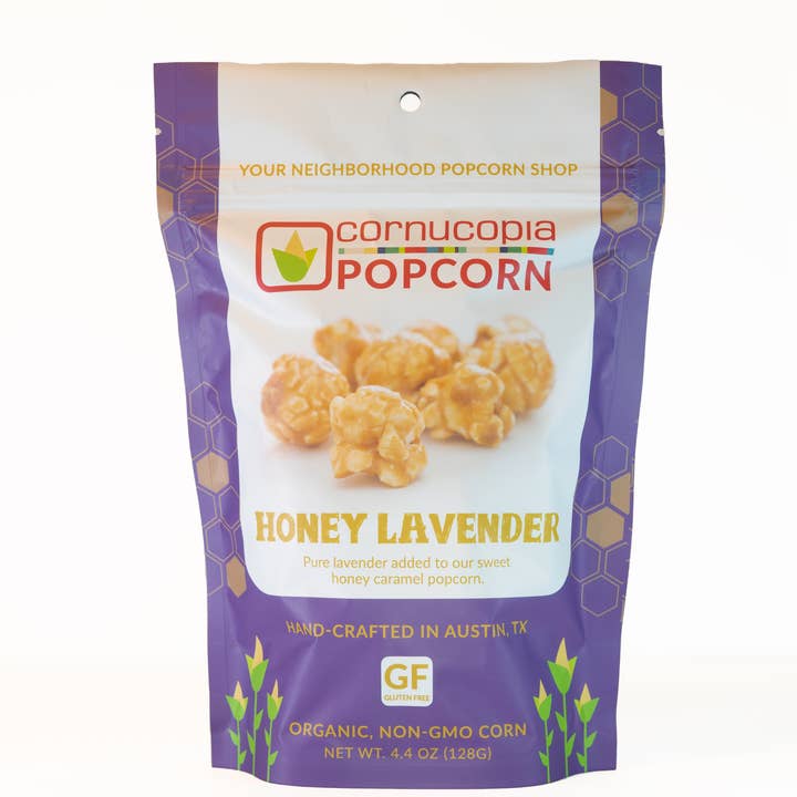 NEW! Honey-Lavender Signature Bag- 30 pk for wholesale by Cornucopia Popcorn