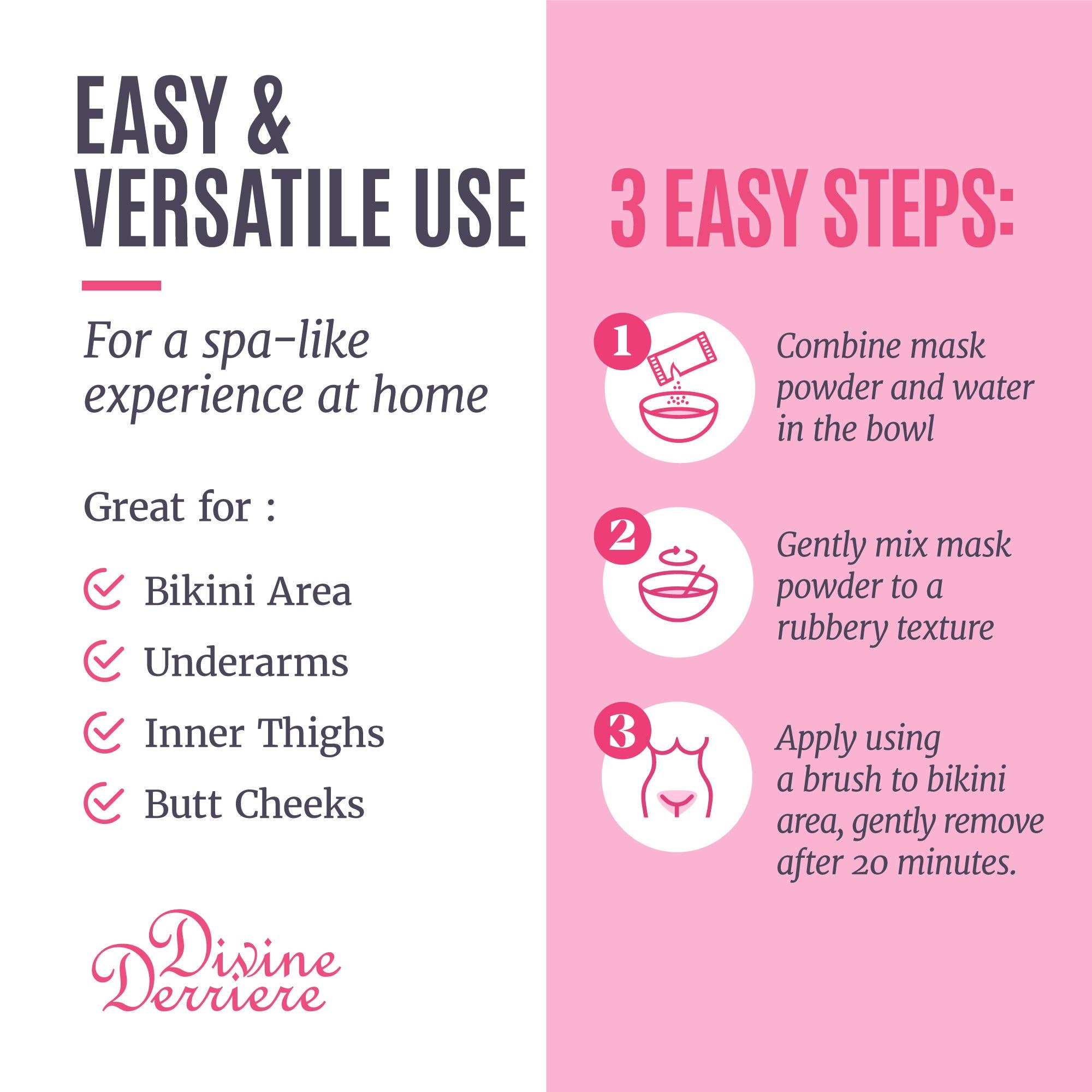 Divine Derriere - Vendita all'ingrosso Maschera viso - Kit hydrogel vajacial - acido ialuronico13